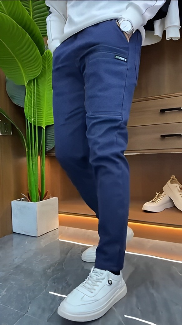Comfortable Men's Cargo Pants - ActiveFlex-Blue-29-State of Style