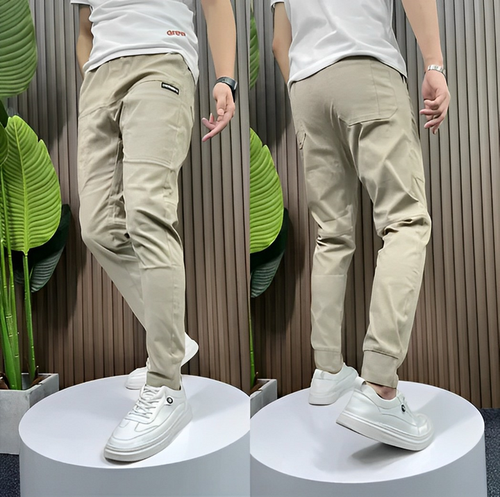 Comfortable Men's Cargo Pants - ActiveFlex-Khaki-29-State of Style