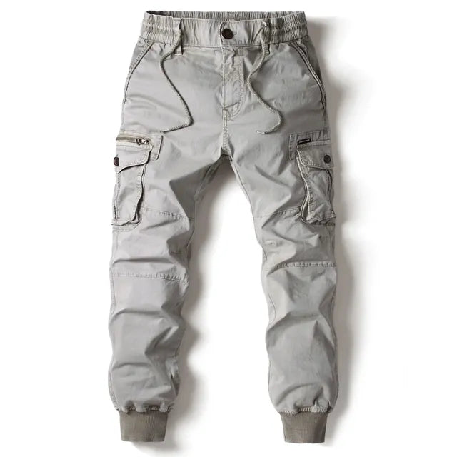 Comfortable Men’s Cargo Pants - Noah-Light Grey-29-State of Style