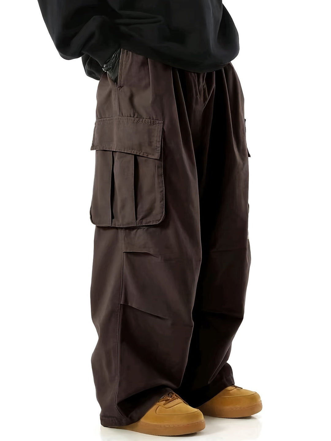 Comfortable Men's Cargo Pants with Multiple Pockets - Daan-Black-S-State of Style