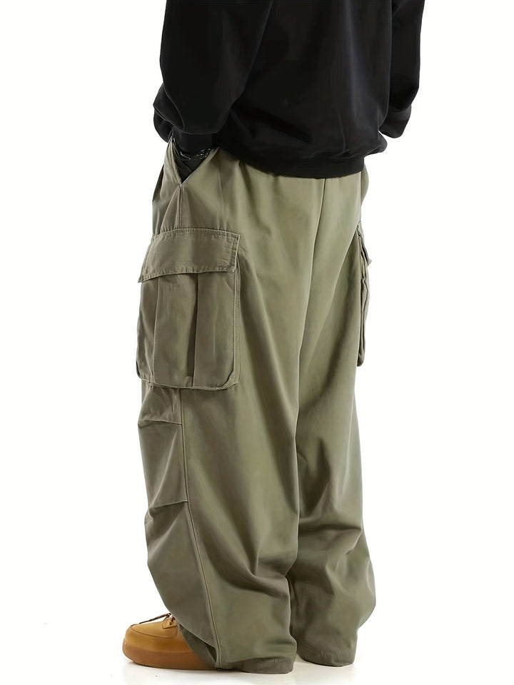 Comfortable Men's Cargo Pants with Multiple Pockets - Daan-Black-S-State of Style