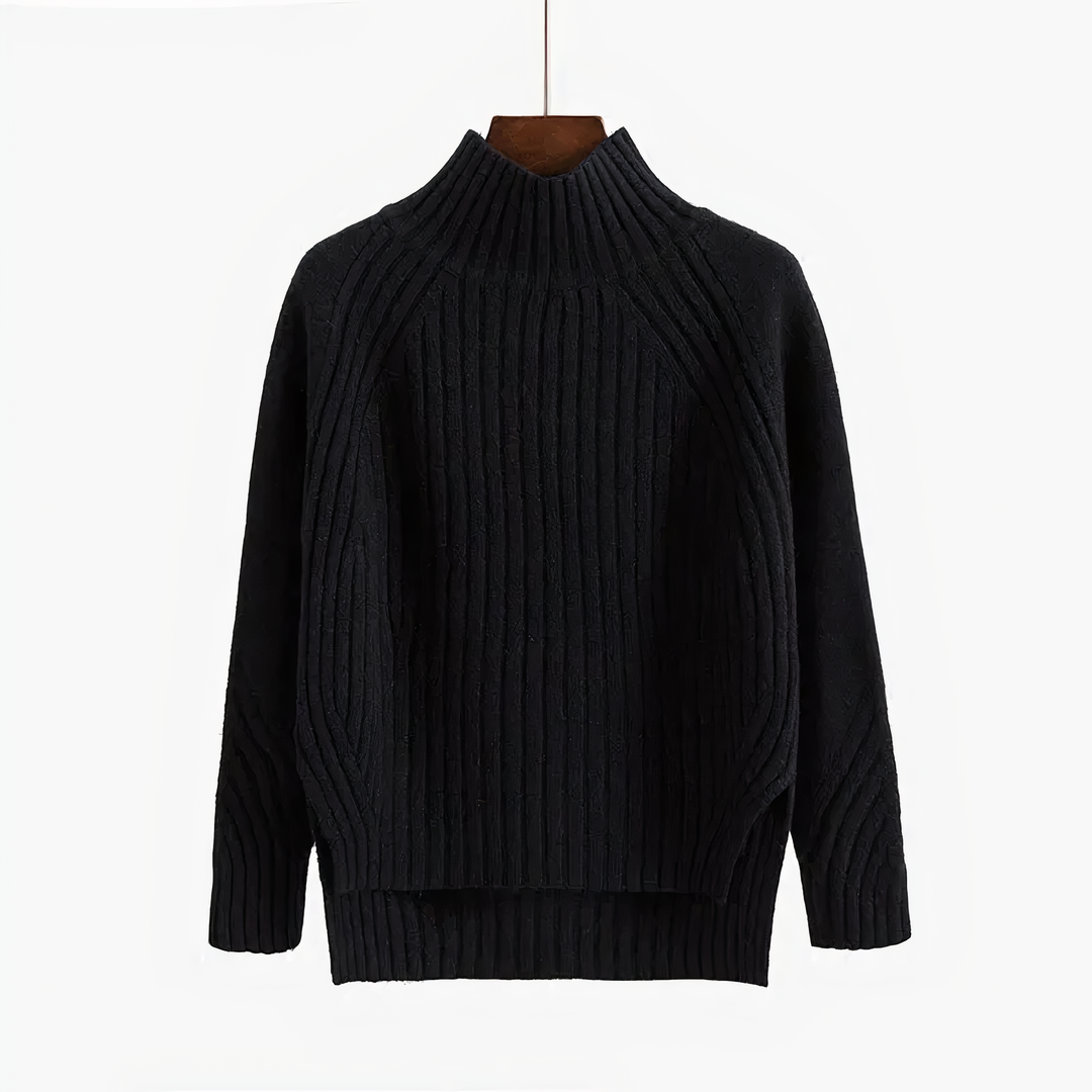Comfortable Men's Crew Neck Jumper - Ruben-Black-S-State of Style