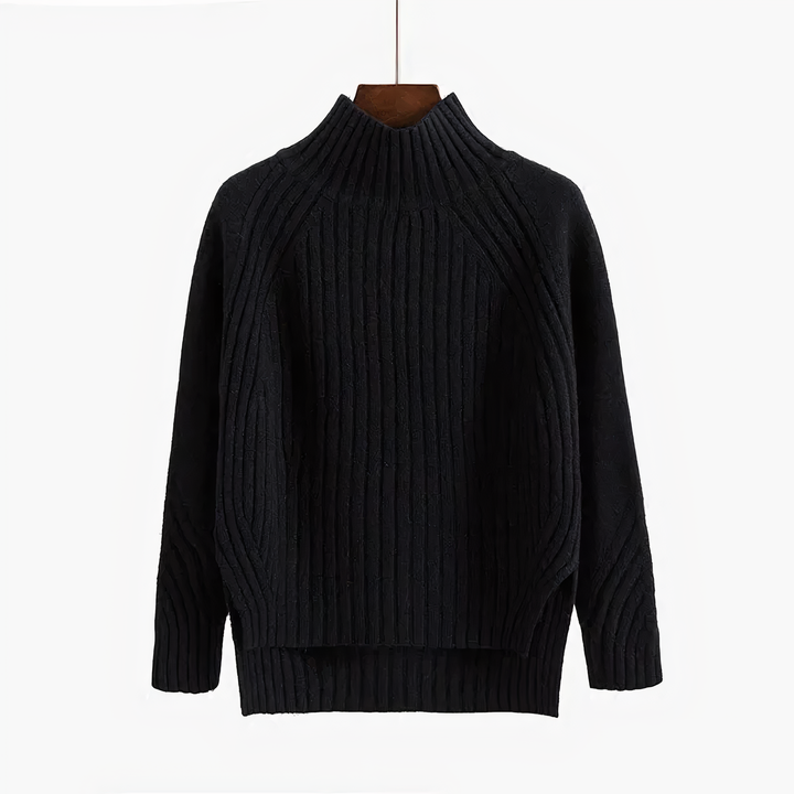 Comfortable Men's Crew Neck Jumper - Ruben-Black-S-State of Style
