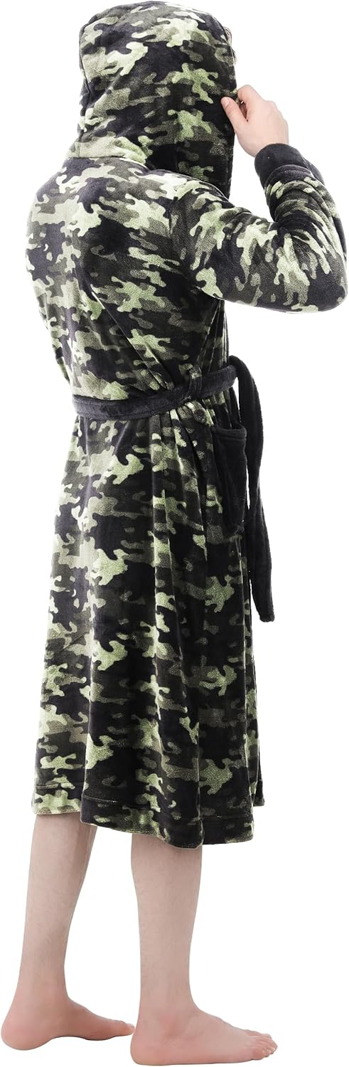 Comfortable Men's Fleece Bathrobe - Harry-Black-S/M-State of Style