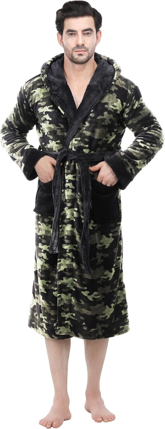 Comfortable Men's Fleece Bathrobe - Harry-Black-S/M-State of Style