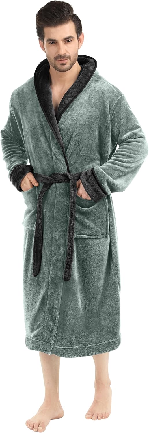 Comfortable Men's Fleece Bathrobe - Harry-Black-S/M-State of Style
