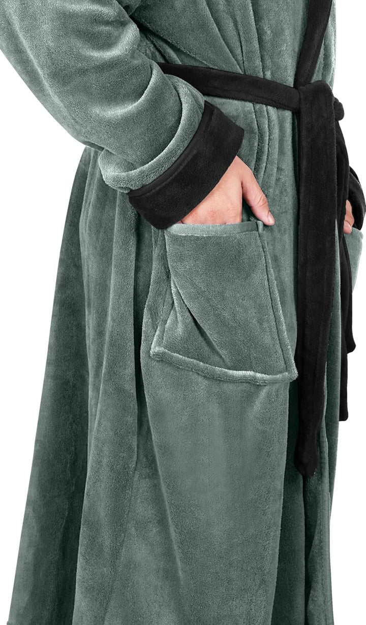 Comfortable Men's Fleece Bathrobe - Harry-Black-S/M-State of Style