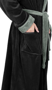 Comfortable Men's Fleece Bathrobe - Harry-Black-S/M-State of Style