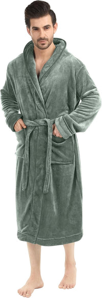 Comfortable Men's Fleece Bathrobe - Harry-Black-S/M-State of Style