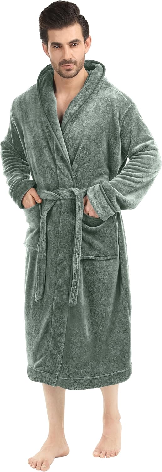 Comfortable Men's Fleece Bathrobe - Harry-Black-S/M-State of Style