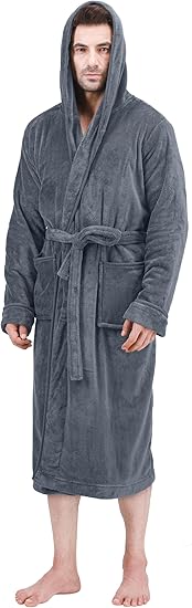Comfortable Men's Fleece Bathrobe - Harry-Grey-S/M-State of Style