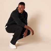 Comfortable Men's Fleece Sweatpants - Luca-Black-S-State of Style