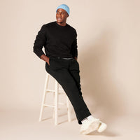 Comfortable Men's Fleece Sweatpants - Luca-Black-S-State of Style