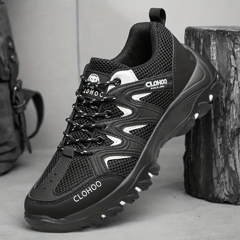 Comfortable Men's Hiking Boots - TrailMaster-Black-6.5-State of Style