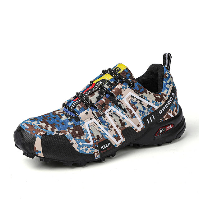 Comfortable Men's Hiking Shoes - RoverTrail-Beige-Blue-6-State of Style