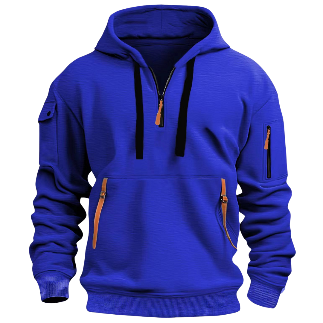 Comfortable Men's Hoodie - Levi-Blue-S-State of Style