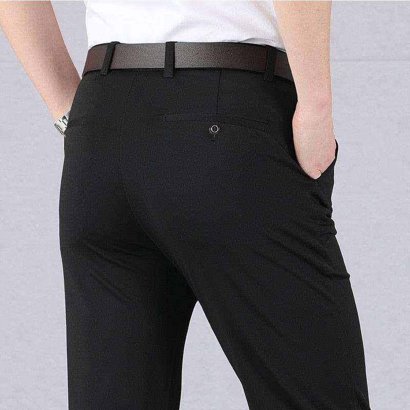 Comfortable Men's Stretch Trousers - Oliver-Black-30-State of Style