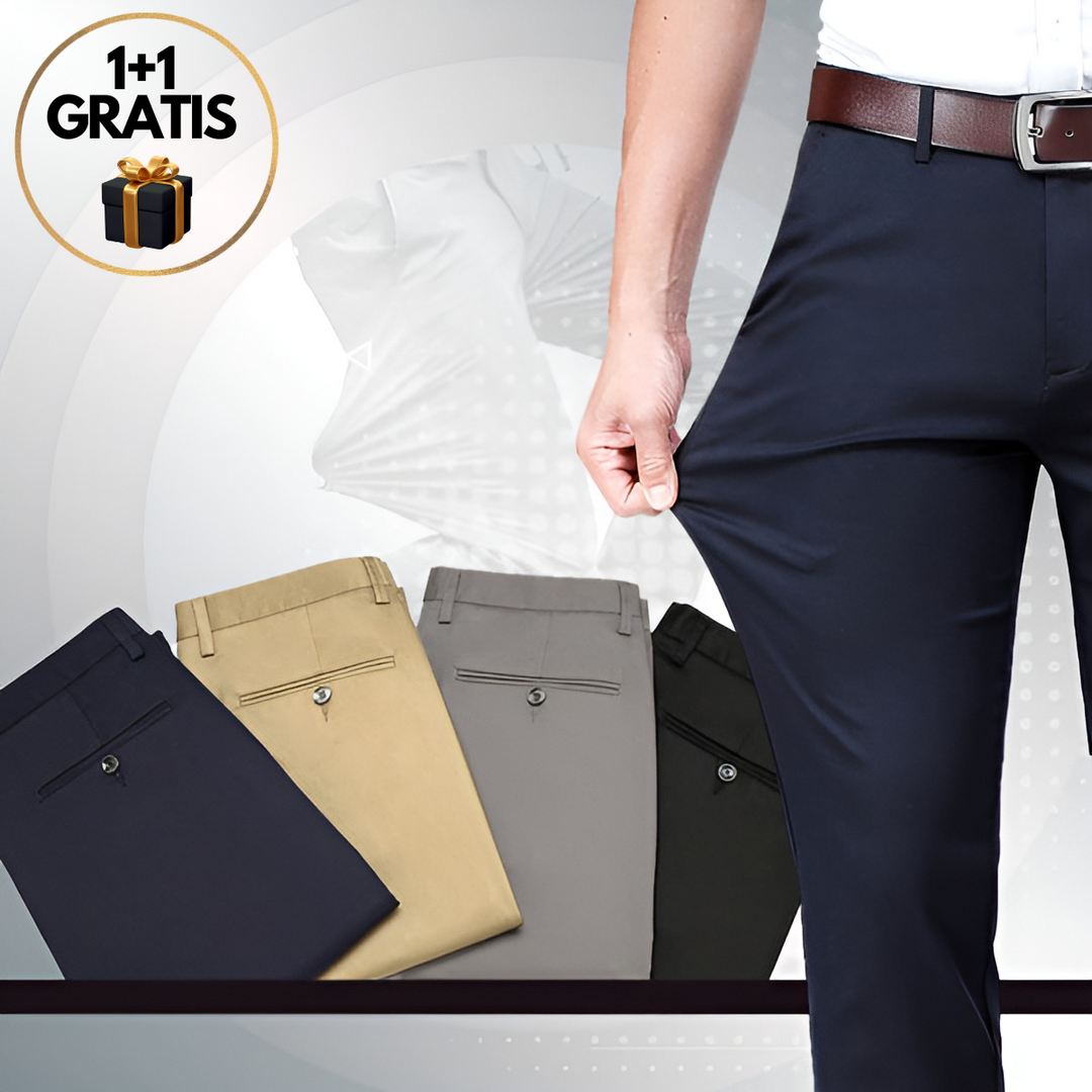 Comfortable Men's Stretch Trousers - Oliver-Blue-29-State of Style
