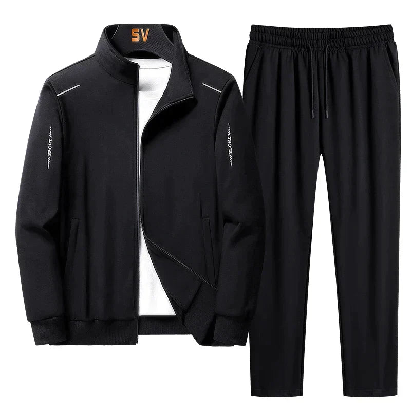 Comfortable Men's Tracksuit - Hunter-Black-S-State of Style
