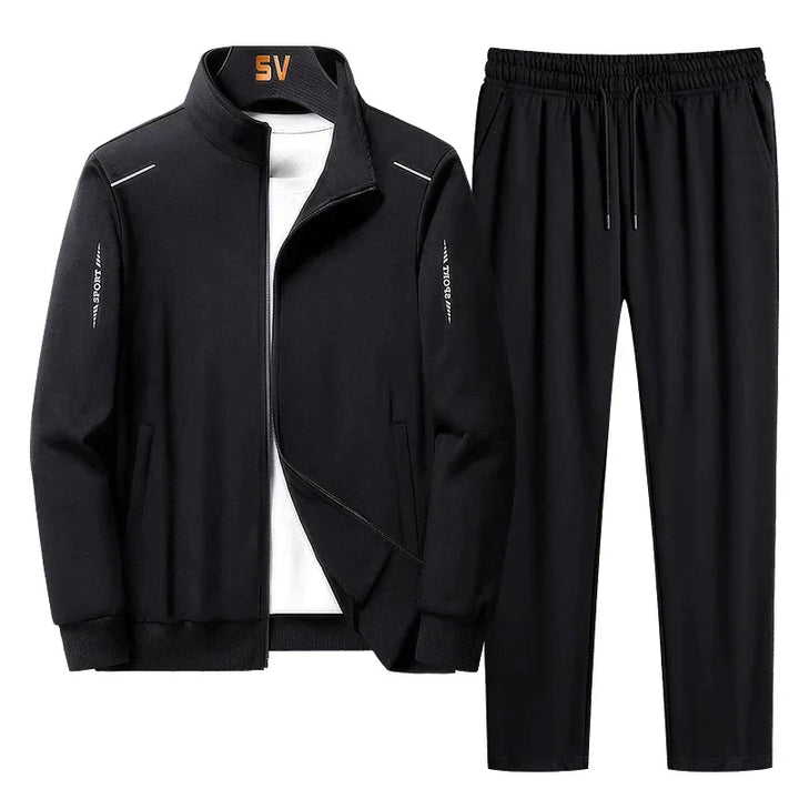 Comfortable Men's Tracksuit - Hunter-Black-S-State of Style
