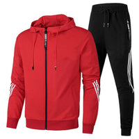 Comfortable Men's Tracksuit - Milan-Red-S-State of Style