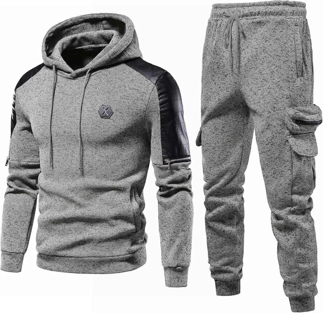 Comfortable Men's Tracksuit with Hoodie - Jason-Beige-S-State of Style