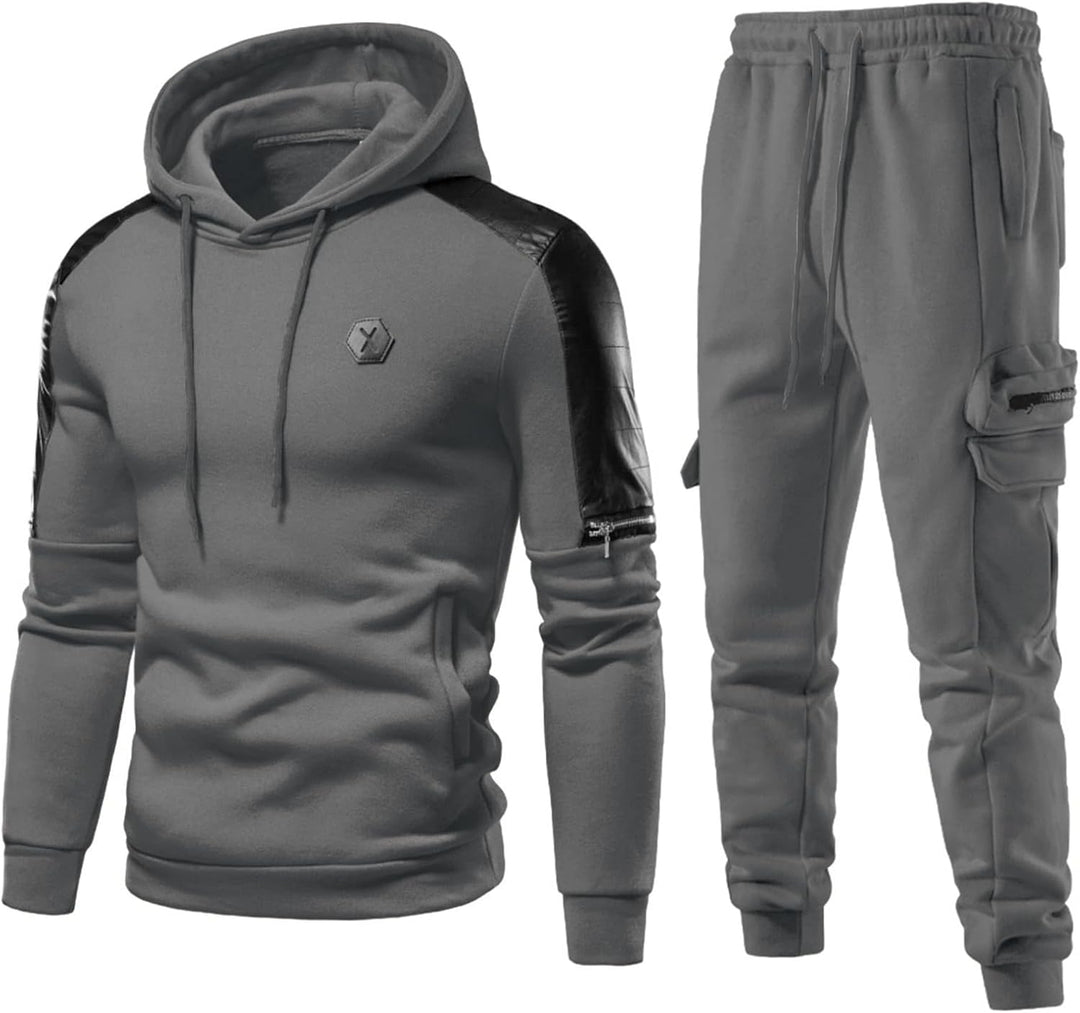 Comfortable Men's Tracksuit with Hoodie - Jason-Beige-S-State of Style