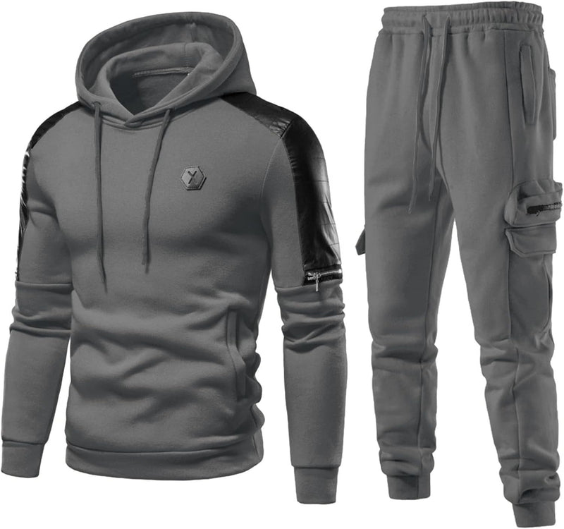 Comfortable Men's Tracksuit with Hoodie - Jason-Beige-S-State of Style