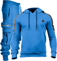 Comfortable Men's Tracksuit with Hoodie - Jason-Blue-S-State of Style