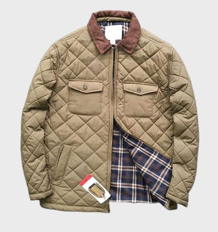 Comfortable Men’s Winter Jacket – Liam-Olive Green-M-State of Style