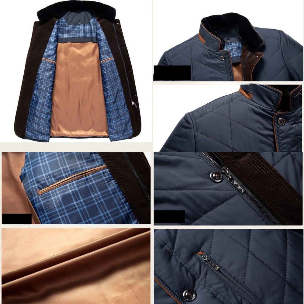 Comfortable Men’s Winter Jacket - Victor-Blue-S-State of Style