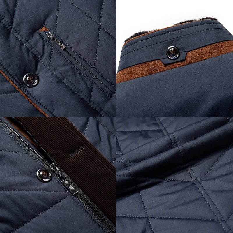 Comfortable Men’s Winter Jacket - Victor-Blue-S-State of Style