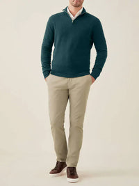 Comfortable Men's Zip-up Jumper - Lucas-Green-S-State of Style