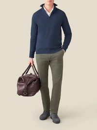 Comfortable Men's Zip-up Jumper - Lucas-Green-S-State of Style