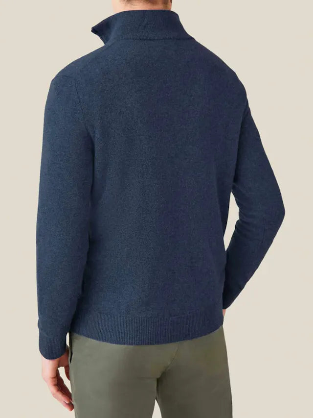 Comfortable Men's Zip-up Jumper - Lucas-Green-S-State of Style