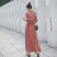 Comfortable Mini Dress For Women-Khaki-S-State of Style