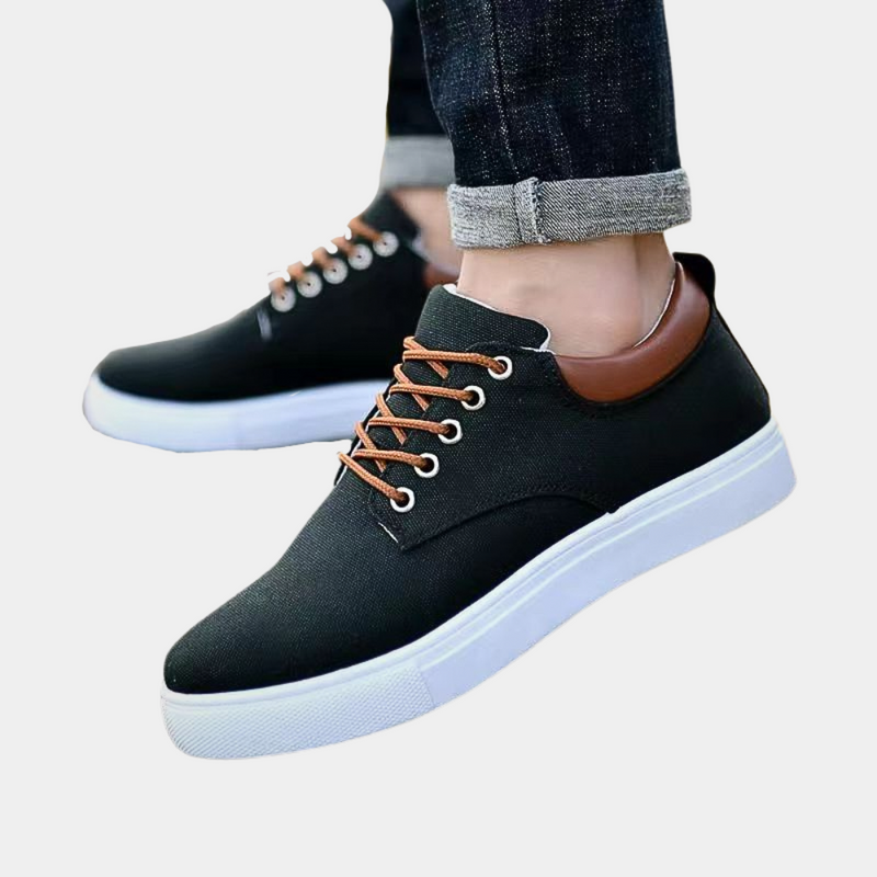 Comfortable orthopaedic men's shoes with support function for everyday use – Leon-Black-6-State of Style