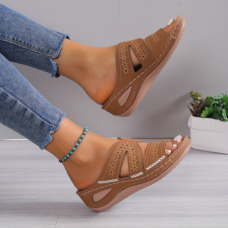 Comfortable orthopedic comfort sandals for women with support – Marla-Blue-3-State of Style