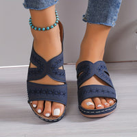 Comfortable orthopedic comfort sandals for women with support – Marla-Blue-3-State of Style