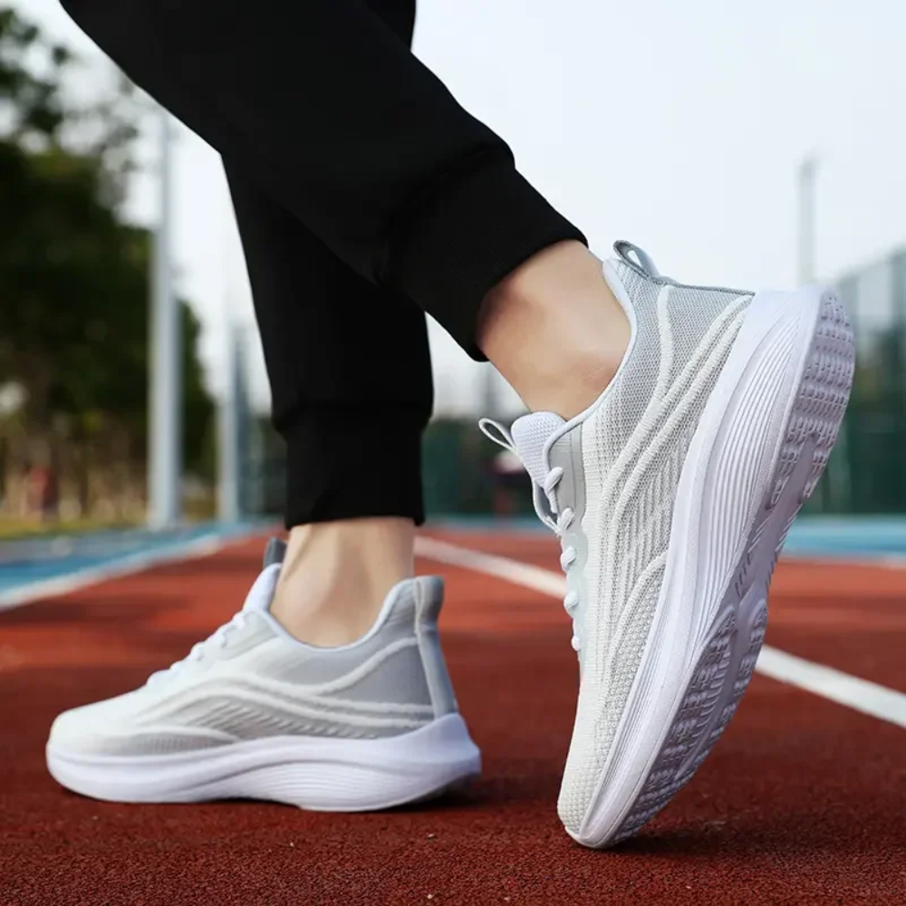 Comfortable Orthopedic Sneakers - AeroStride-4.5 (Women)-White-Grey-State of Style