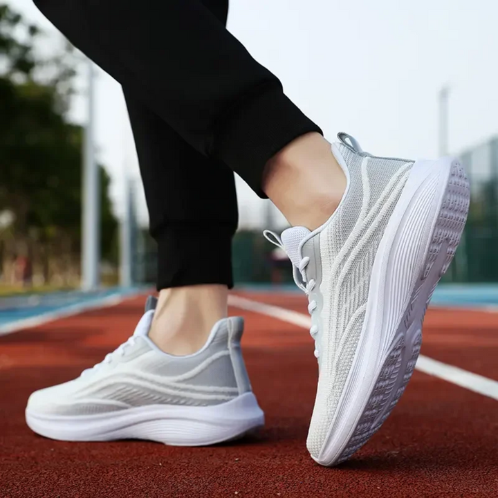 Comfortable Orthopedic Sneakers - AeroStride-4.5 (Women)-White-Grey-State of Style