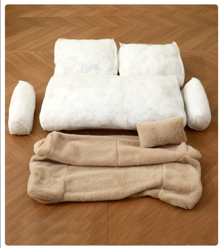 Comfortable Pet Sofa - ComfortNest-Khaki-M - 55 cm-State of Style