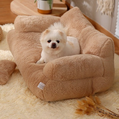 Comfortable Pet Sofa - ComfortNest-Khaki-M - 55 cm-State of Style