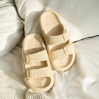 Comfortable pillow slides with a soft sole – Livia-Beige-3.5/4.5-State of Style