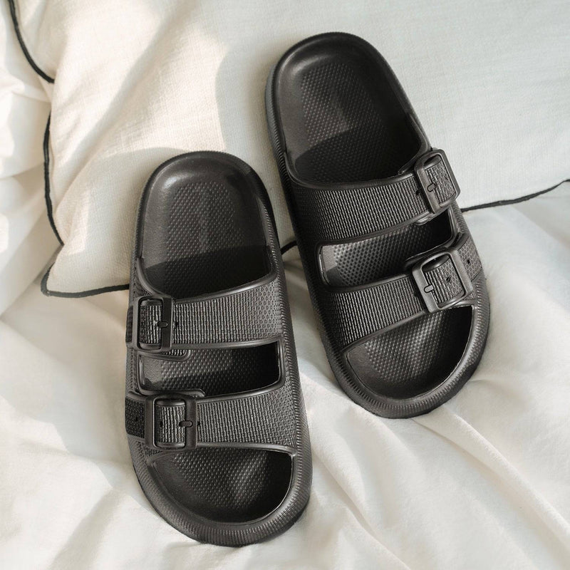 Comfortable pillow slides with a soft sole – Livia-Black-3.5/4.5-State of Style