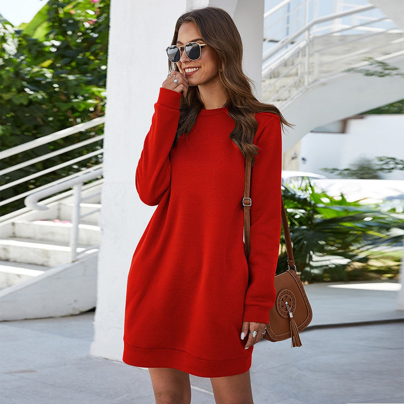 Comfortable Pullover Dress | Stylish and Soft-Black-S-State of Style