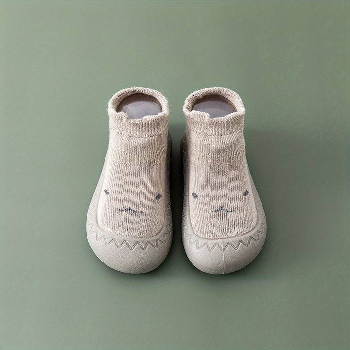 Comfortable Slip-On Kids’ Sock Shoes - HappySteps-Khaki-3-State of Style