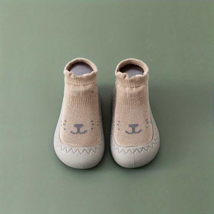 Comfortable Slip-On Kids’ Sock Shoes - HappySteps-Light Brown-3-State of Style