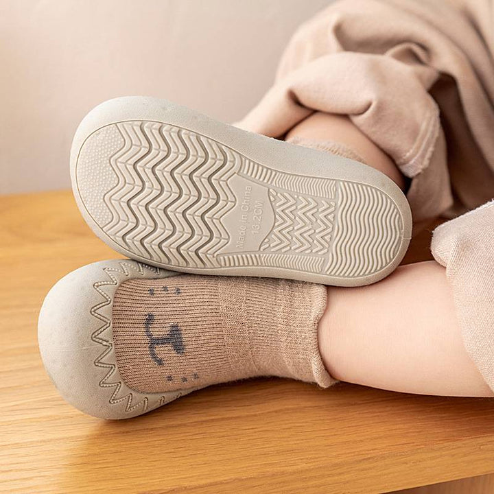 Comfortable Slip-On Kids’ Sock Shoes - HappySteps-Light Brown-3-State of Style