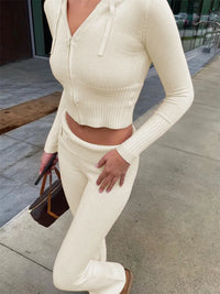Comfortable Soft Loungewear Set | Nora Women's Cosy Outfit-Beige-S-State of Style